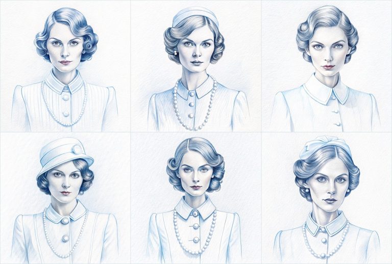 ai generated, woman, chanel, fashion, pearls, model, female, collage, vintage, retro, drawing, sketch